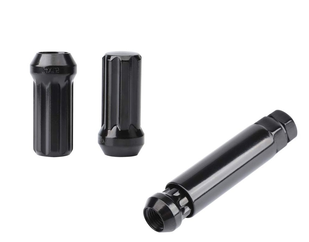 32 ÉCROUS SPLINE NOIR 14X1,5 | Convient aux roues de rechange Chevy, GMC et RAM à 8 écrous.