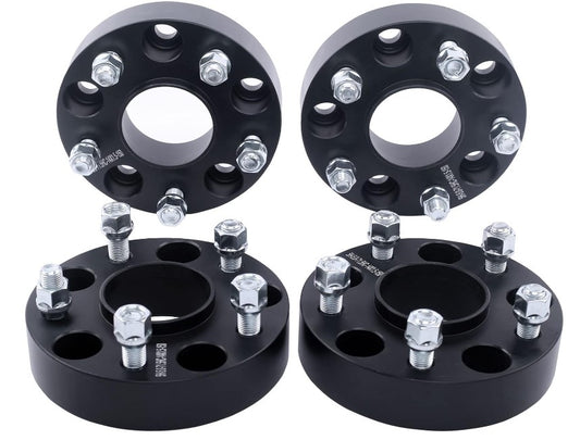 5X5 Jeep Wheel Spacers Adapters Fits Wj Wk Jk Xk 1.25 Inch Thick 5X127 + Free Spline Lug Nuts