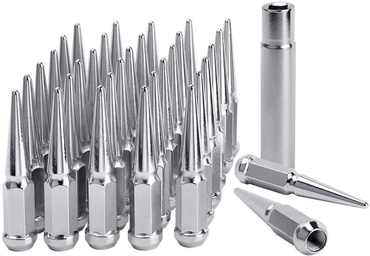 Écrous de roue à gland bombé Bullet 1/2-20 chromés hexagonaux 3/4"