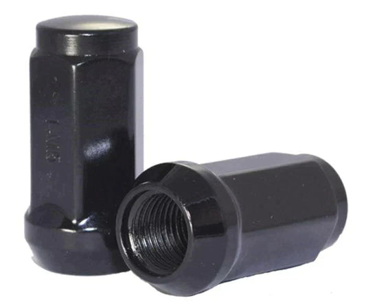 Écrou de roue renflé Acorn 14x1,5 noir 3/4 "à dessus plat hexagonal