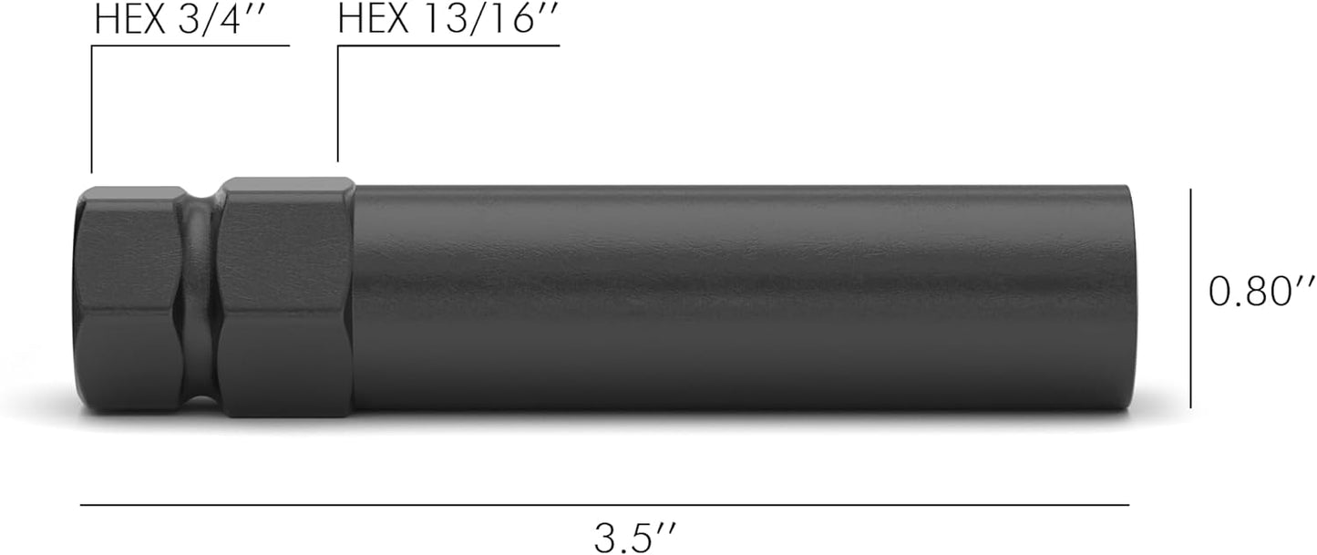 24 écrous de roue cannelés noirs Toyota TRD 12 x 1,5 pour toutes les roues/jantes à 6 écrous du marché secondaire Tacoma, 4runner, FJ Cruiser, Land Cruiser et tous les camions Toyota