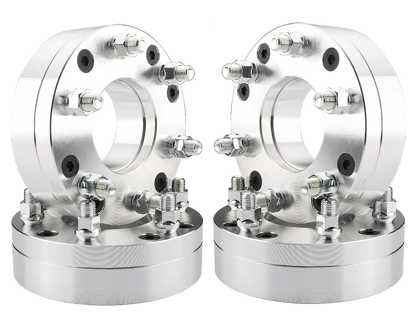 Adaptadores de rueda de 5x5,5 a 6x5,5| Utilice ruedas de 6 lengüetas en un cubo de 5 lengüetas | 2" pulgadas de espesor | Pernos de 1/2x20