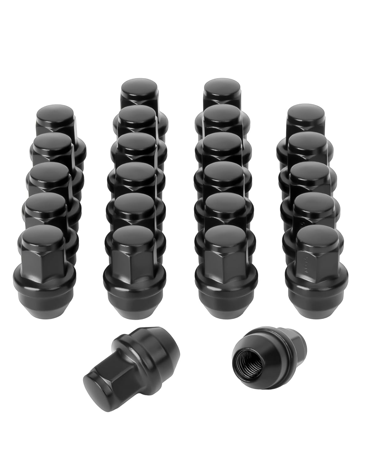 24 écrous de roue 14 x 1,5 noirs de rechange pour Ford F150 2015-2023