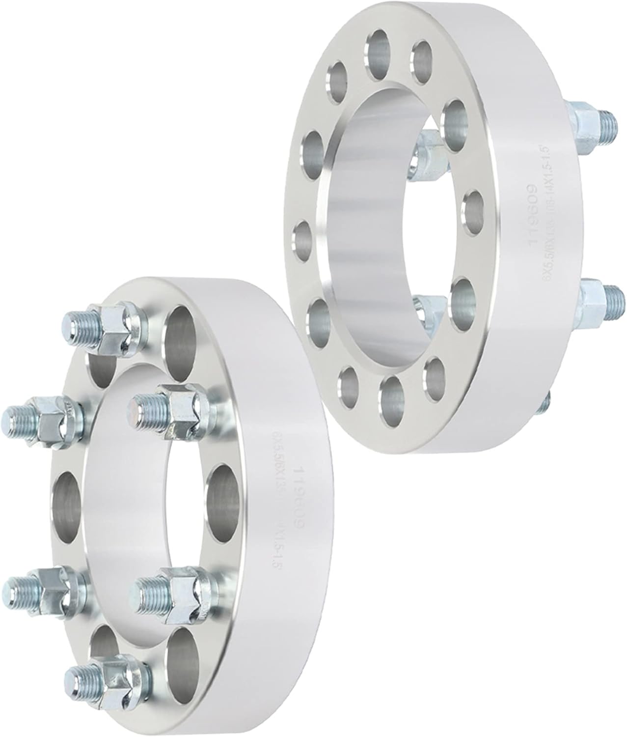 2 espaciadores de ruedas Toyota 6x5,5 o 6x139,7 | ¡Disponible de 1 a 3 pulgadas de espesor! Los pernos de 12 x 1,5 se adaptan a todas las camionetas Toyota de 6 lengüetas.