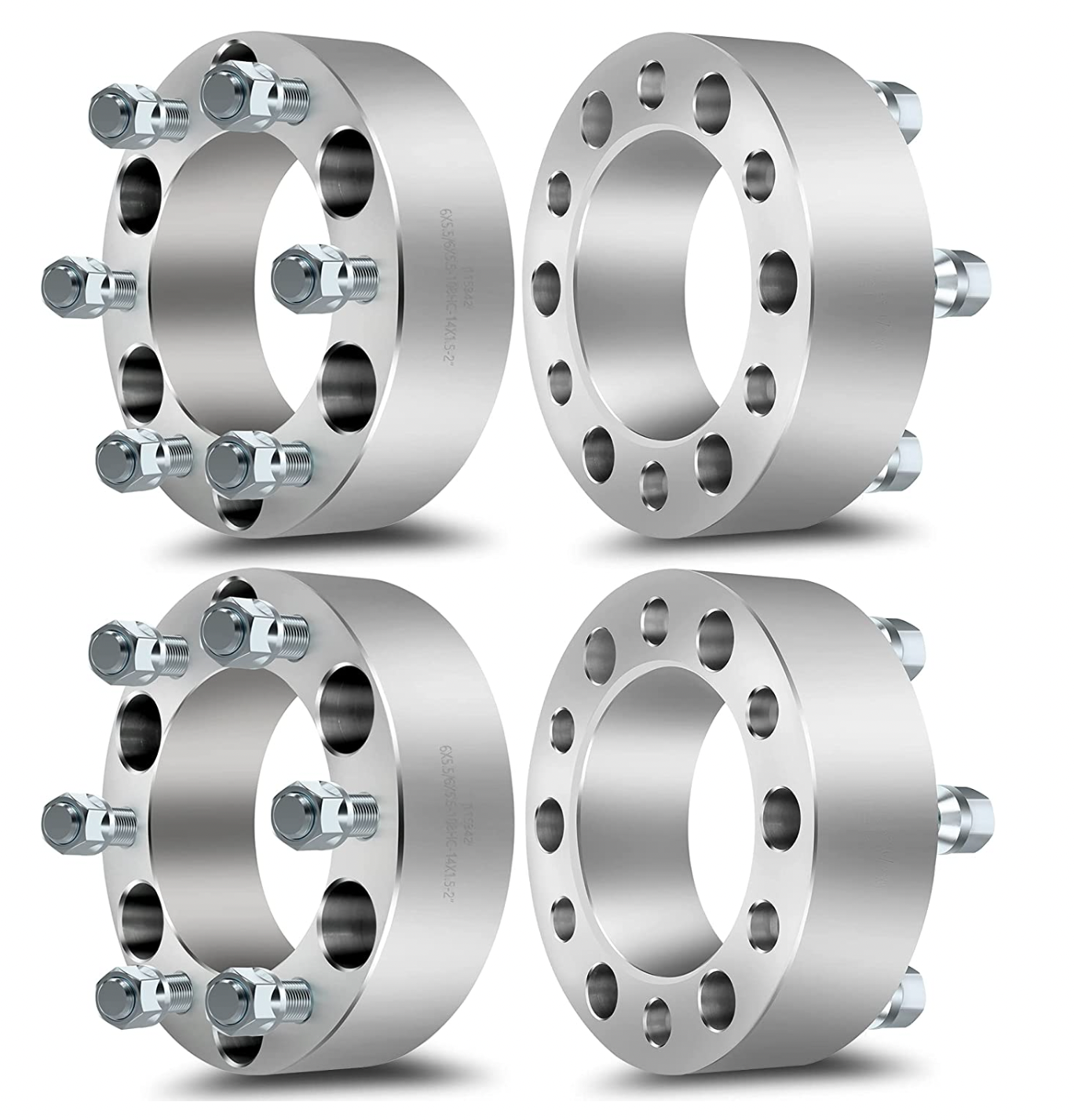 Adaptador de rueda: convierte 6x135 a 6x5,5 - pernos 14x2 de 1,5" de grosor, buje de 87,1 mm