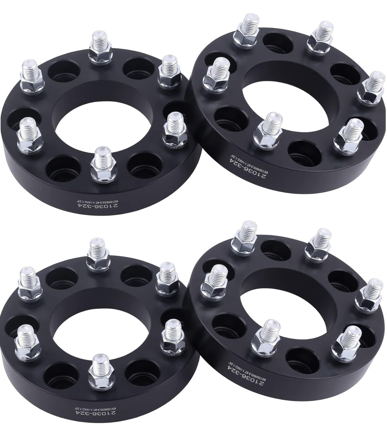 4 adaptadores de rueda centrados en bujes 6X135 a 6X5,5 | Los pernos 14X2.0 permiten que las camionetas Ford utilicen ruedas de camioneta Chevy GMC