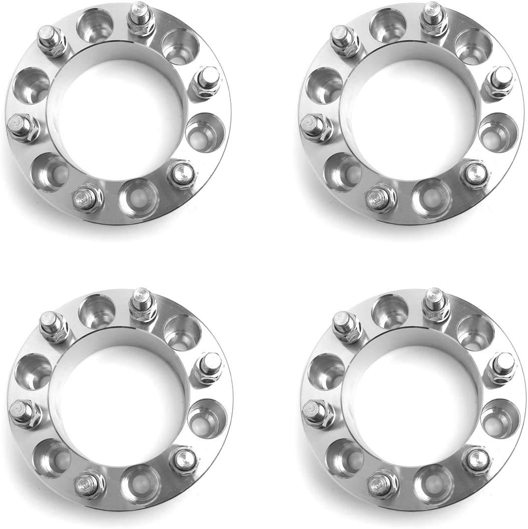 4 adaptadores de rueda centrados en bujes 6X135 a 6X5,5 | Los pernos 14X2.0 permiten que las camionetas Ford utilicen ruedas de camioneta Chevy GMC