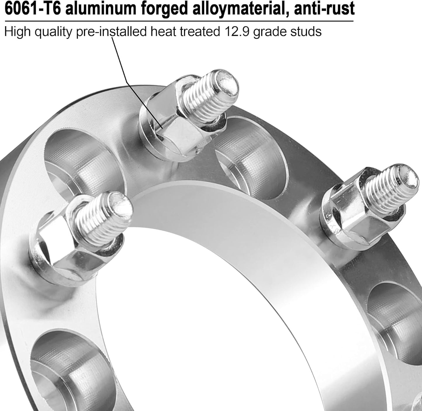 Entretoises d'adaptateurs de roue 8X6,5 à 8X180 | Goujons 14X1,5 de 1,5 pouce ou 38 mm d'épaisseur | 8X165.1 à 8X180 permet les jantes de roues Chevy GMC plus récentes sur les anciens camions Chevy GMC 8 Lug