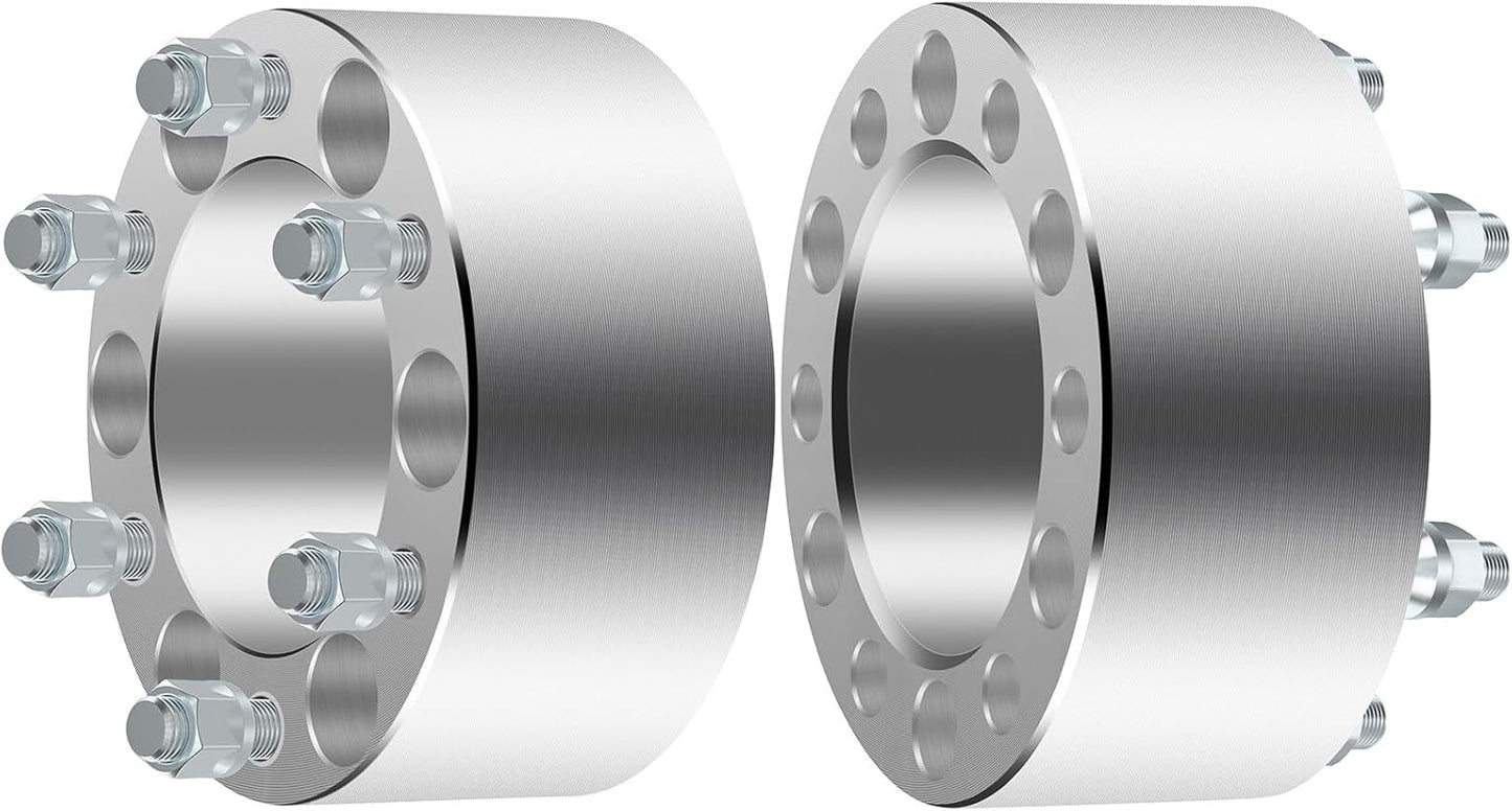 2 espaciadores de ruedas Toyota 6x5,5 o 6x139,7 | ¡Disponible de 1 a 3 pulgadas de espesor! Los pernos de 12 x 1,5 se adaptan a todas las camionetas Toyota de 6 lengüetas.