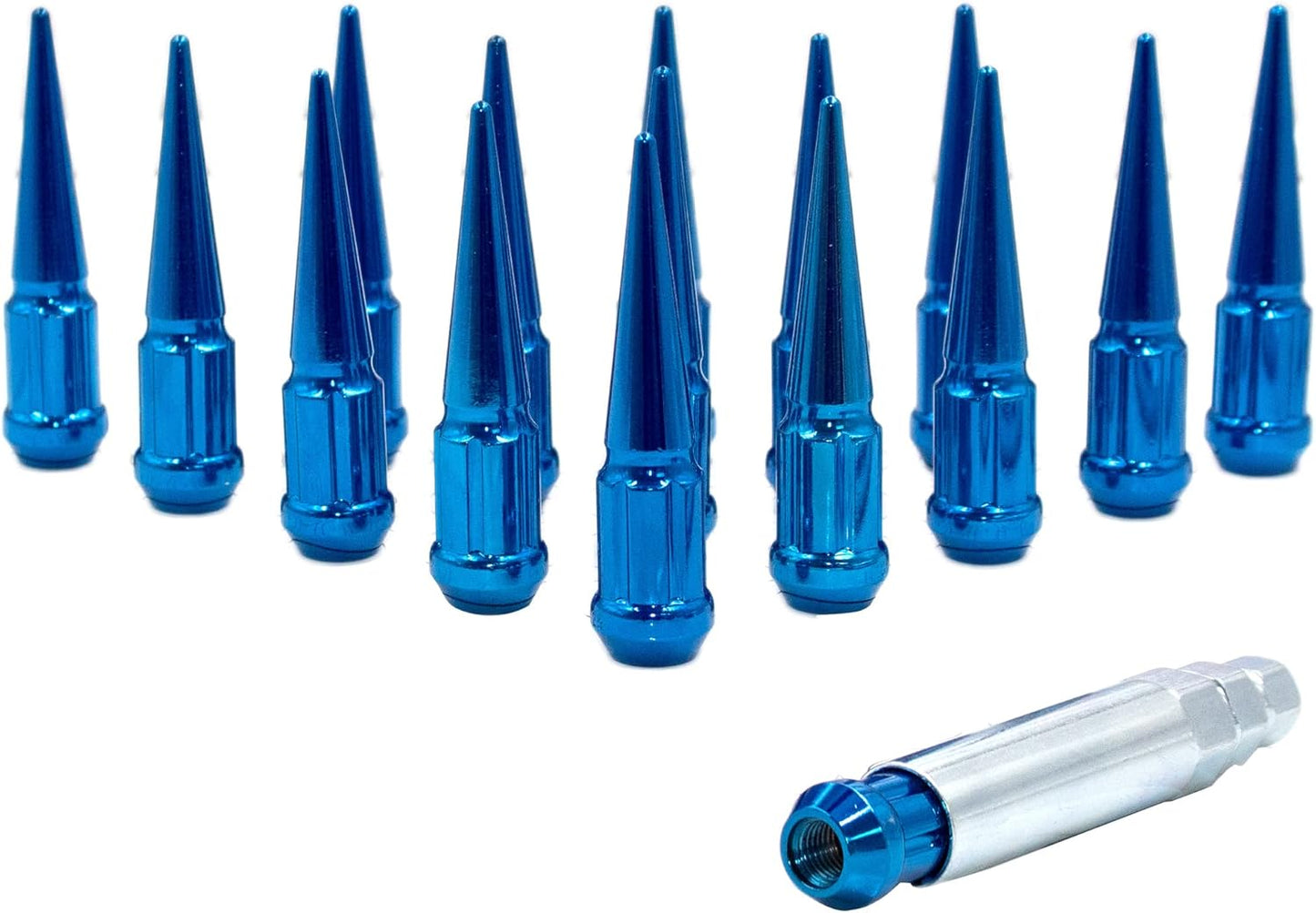 Spline Drive Spike Bulge Tuerca de bellota cromada 7/16-20 3,3" de largo