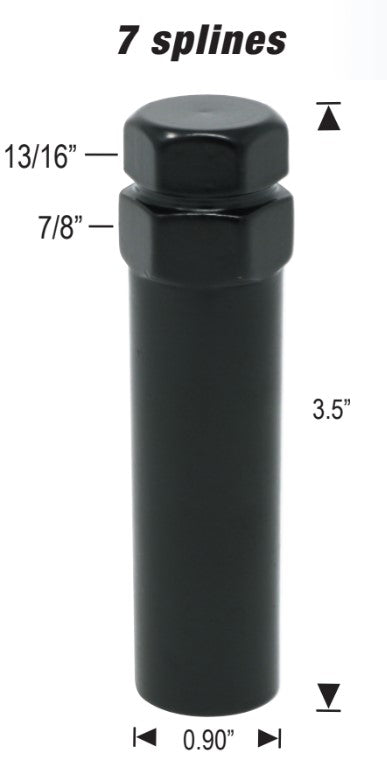 Llave de 7 estrías para tuercas estriadas cromadas | Esquivar | Vado | Chevy | Camiones Cadillac