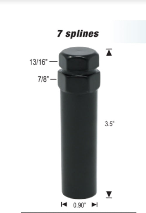 24 écrous de roue cannelés noirs 1/2"-20 à extrémité fermée pour camions Dodge Durango et Dakota 6 cosses