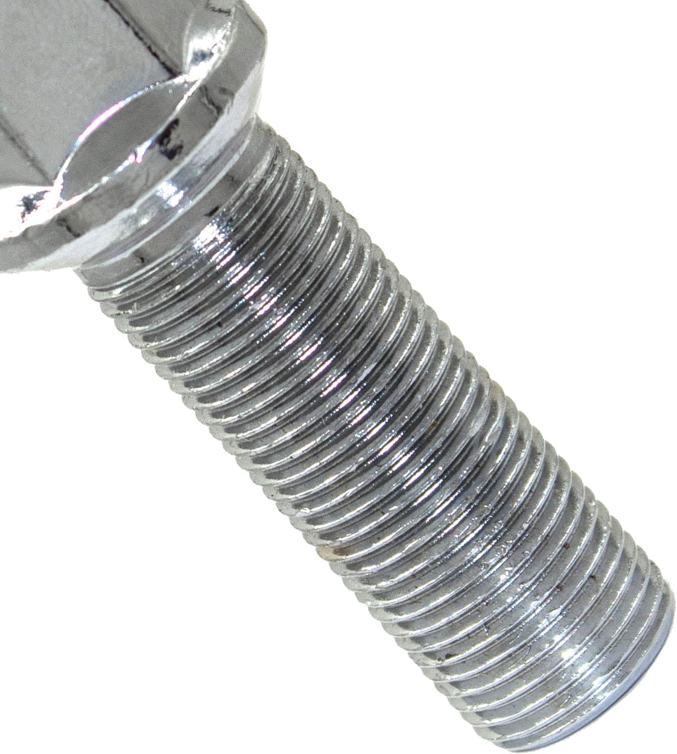 Short Head Lug Bolts 17mm Hex Conical Stud Bolt Chrome 12x1.5, 14x1.5, and 14x1.25 Options Required for 1.25" inch or thinner wheel spacer installation