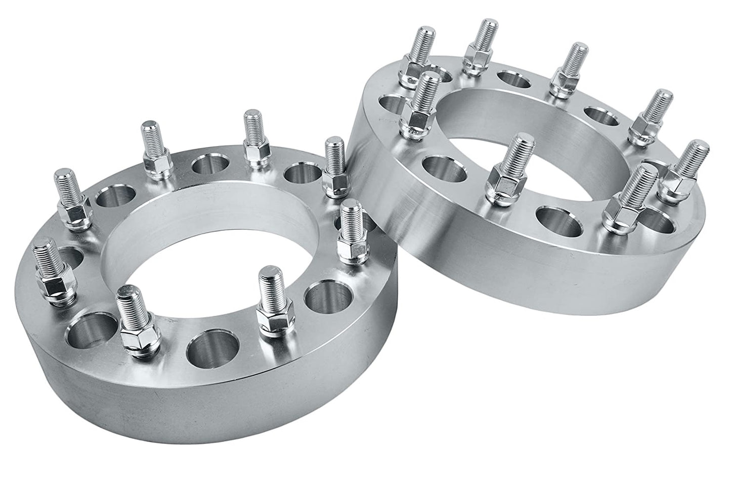 Adaptadores de rueda de 8 x 180 a 8 x 6,5 Espaciadores de 2 pulgadas de grosor, pernos de 14 x 1,5 de 8 x 180 a 8 x 165,1 que permiten llantas de ruedas Chevy GMC más antiguas en camionetas Chevy GMC de 8 lengüetas más nuevas