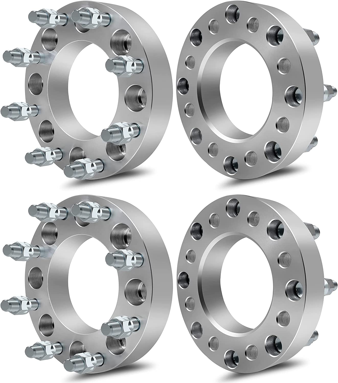 Adaptadores espaciadores de 4 ruedas | 8X6,5 a 8X6,5 | Chevy, Gmc 1.5 pulgadas + 32 orejetas gratis