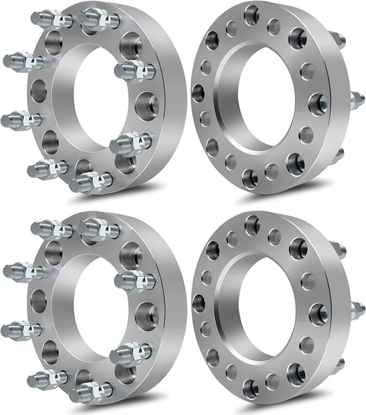 (4) Entretoises de roue 8 x 180 pour Chevy Silverado 2500 3500 HD GMC Sierra 7,6 cm d'épaisseur 14 x 1,5, convient à tous les camions Chevy GMC HD 2011 et plus récents à 8 cosses.
