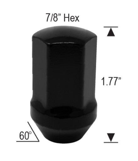 Écrous de roue 1/2-20 chromés de remplacement de style OE pour roues Jeep JL sur JK