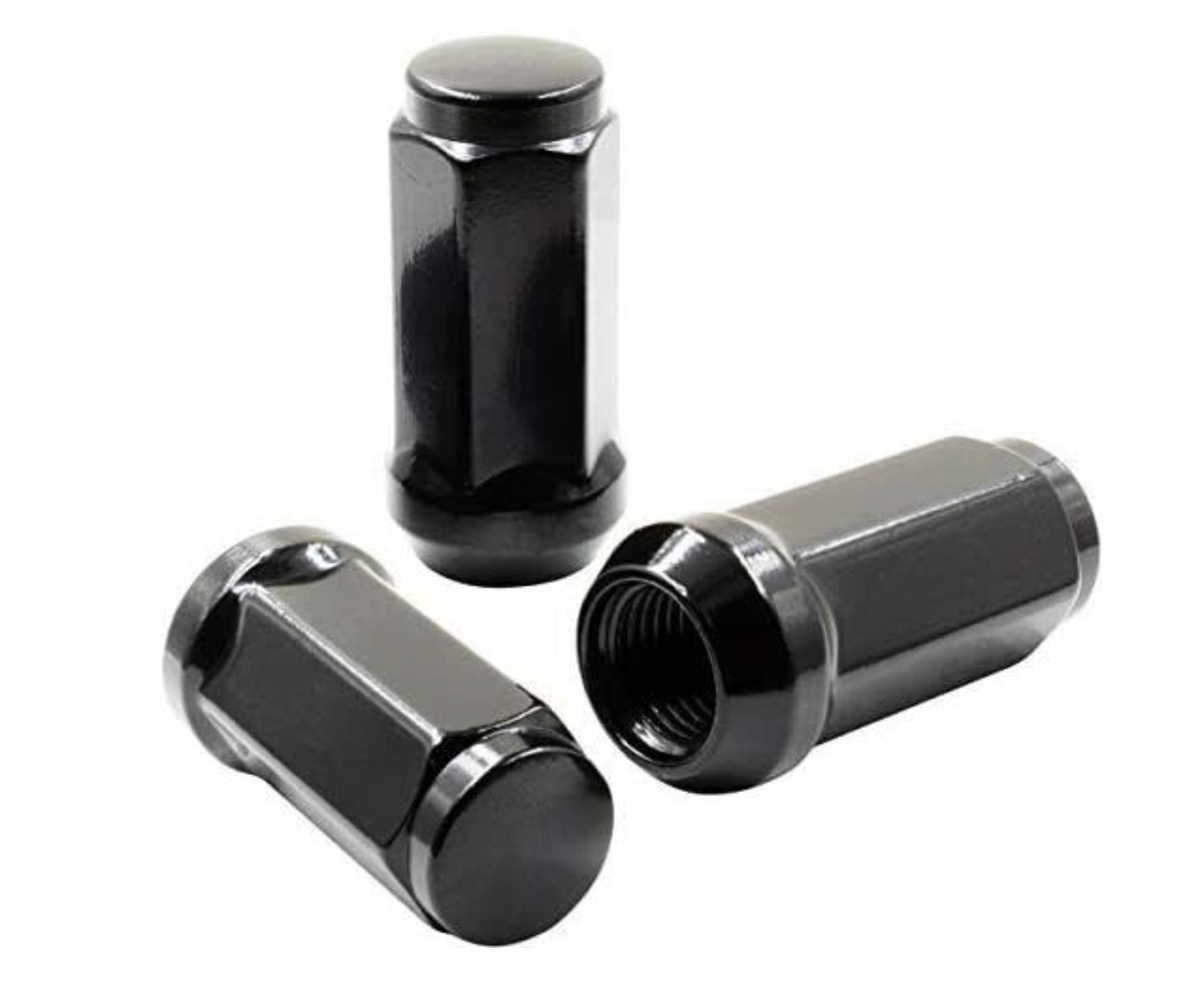 20 TUERCAS NEGRAS DE 1/2"-20 DE ALTO | SE ADAPTA A LLANTAS DE RUEDAS DEL MERCADO DE POSTVENTA