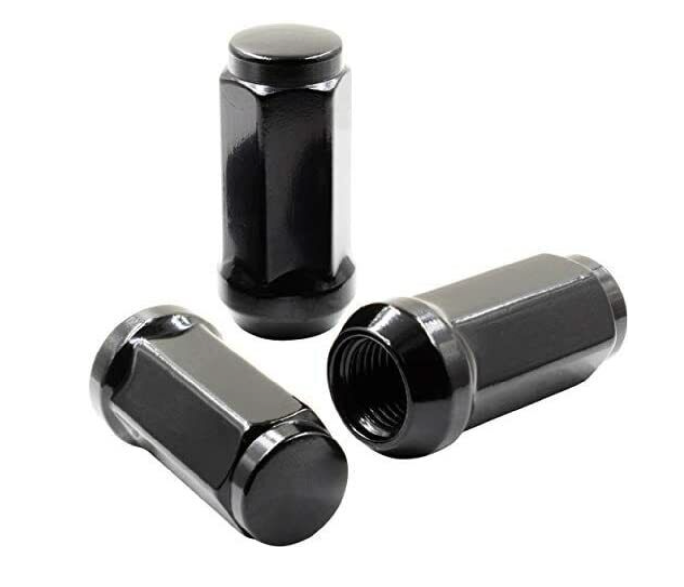 20 TUERCAS NEGRAS DE 1/2"-20 DE ALTO | SE ADAPTA A LLANTAS DE RUEDAS DEL MERCADO DE POSTVENTA