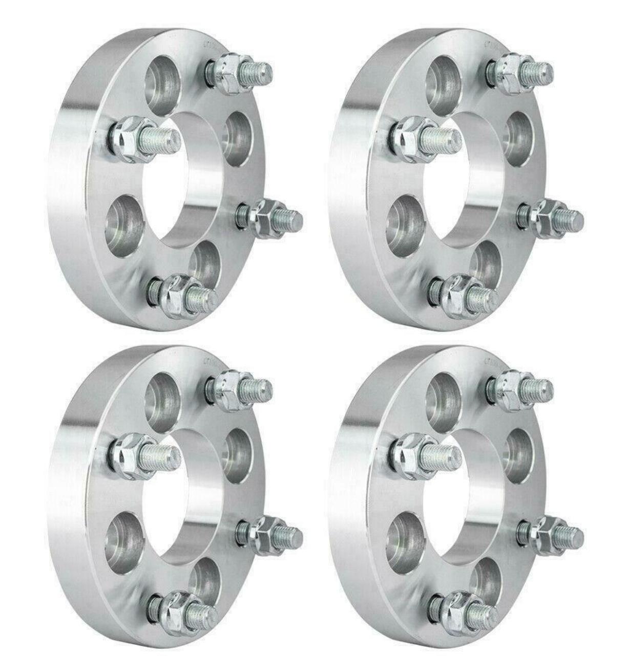 4 adaptateurs d'entretoises de roue | 4X100 à 4X100 | 1,25 Épaisseur | 4 cosses | 12X1,5 | 32 mm