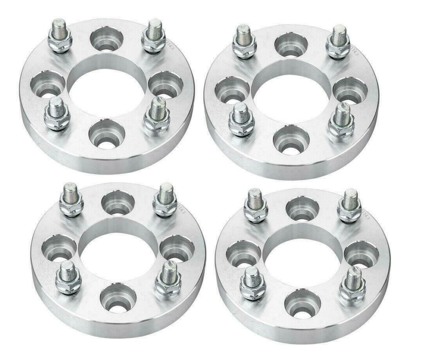 4 adaptateurs d'entretoises de roue | 4X100 à 4X100 | 1,25 Épaisseur | 4 cosses | 12X1,5 | 32 mm