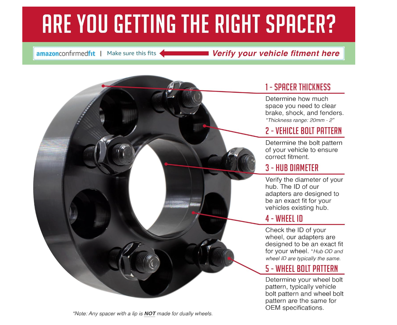 5x4.25 Hub Centric Wheel Spacers (5x108) 1.25" Inch For Ford Fusion Escape Bronco Sport 12x1.5