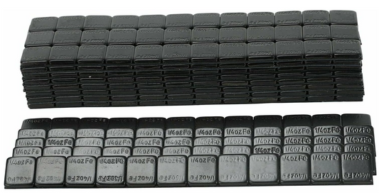 4 Boxes Black Stick On Wheel Weights 1/4 Oz (.25 Ounces) Adhesive Tape 2496 Pcs!