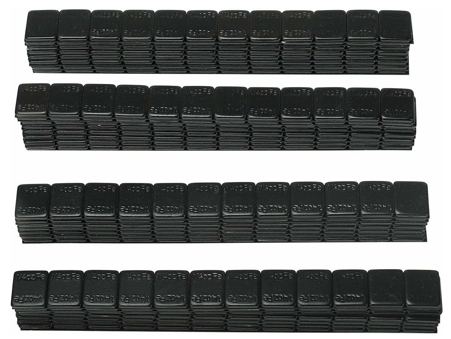 4 Boxes Black Stick On Wheel Weights 1/4 Oz (.25 Ounces) Adhesive Tape 2496 Pcs!