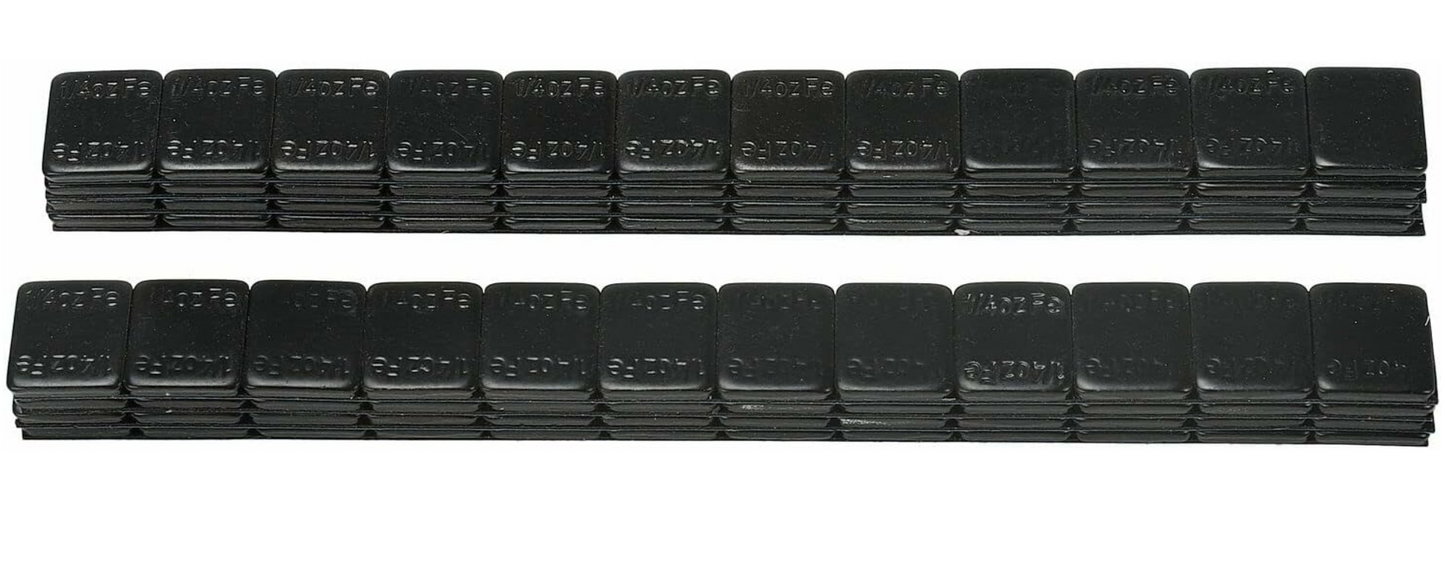 4 Boxes Black Stick On Wheel Weights 1/4 Oz (.25 Ounces) Adhesive Tape 2496 Pcs!