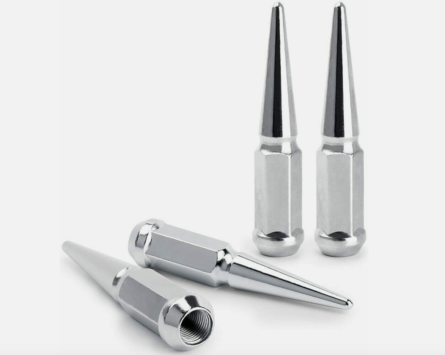 20 ÉCROUS À POINTES ÉTENDUS EN ACIER CHROME + CLÉ | 12X1.25 SUBARU STI BRZ FR-S WRX