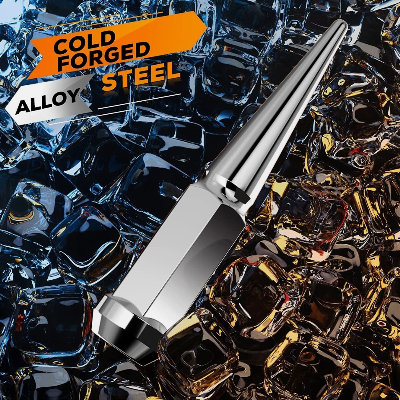 20 ÉCROUS À POINTES ÉTENDUS EN ACIER CHROME + CLÉ | 12X1.25 SUBARU STI BRZ FR-S WRX