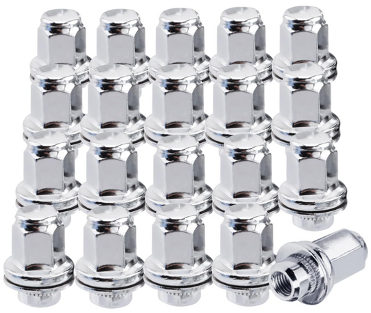 2024+ Toyota Tacoma or 2025+ Toyota 4Runner OEM Factory Replacement Lug Nuts Set For All 14x1.5  OEM Toyota 6x139.7 Hubs Black or Chrome Lugs for Toyota PT076-0C200-02
