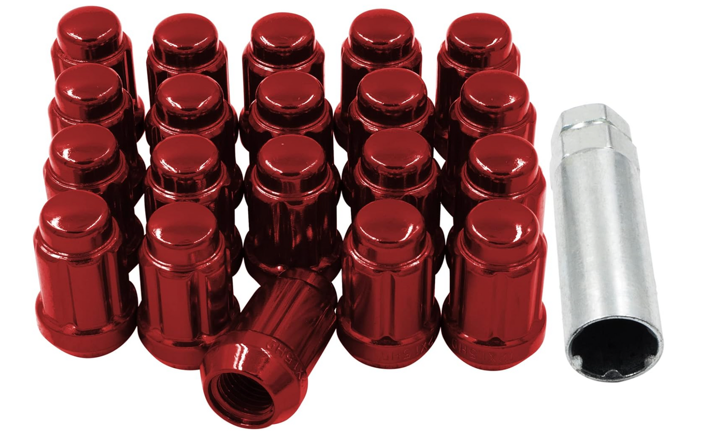 20 tuercas rojas Spline Tuner Racing 12x1,25 para todos los coches Nissan / Infiniti 350z, 370z, 240sx, GTR, G35, G37, etc.
