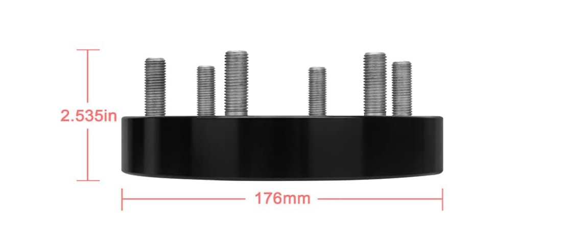 Adaptadores de rueda de 6x5 a 6x5,5 para Chevy Trailblazer Envoy SSR Bravada 1,25 pulgadas centrado en el cubo también conocido como 6x127 a 6x139,7