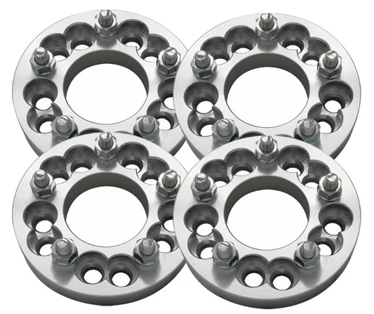 5X5 OR 5X5.5 TO 5X150 WHEEL ADAPTERS 1.5 INCH THICK 14X1.5 STUDS BILLET WHEEL SPACERS