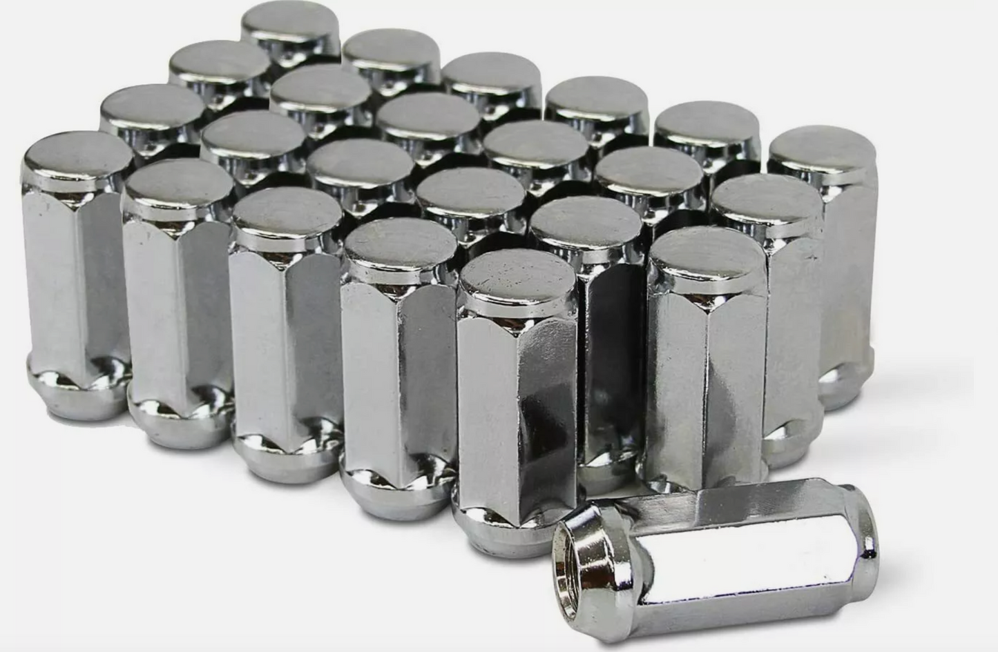 Tuerca de bellota Bulge 14x1,5 negra, parte superior plana hexagonal de 3/4", 1,75" de alto