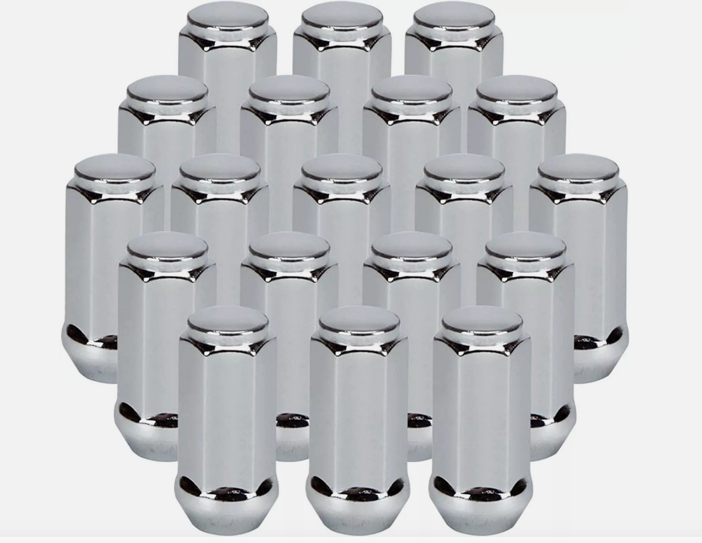 Tuerca de bellota Bulge 14x1,5 negra, parte superior plana hexagonal de 3/4", 1,75" de alto
