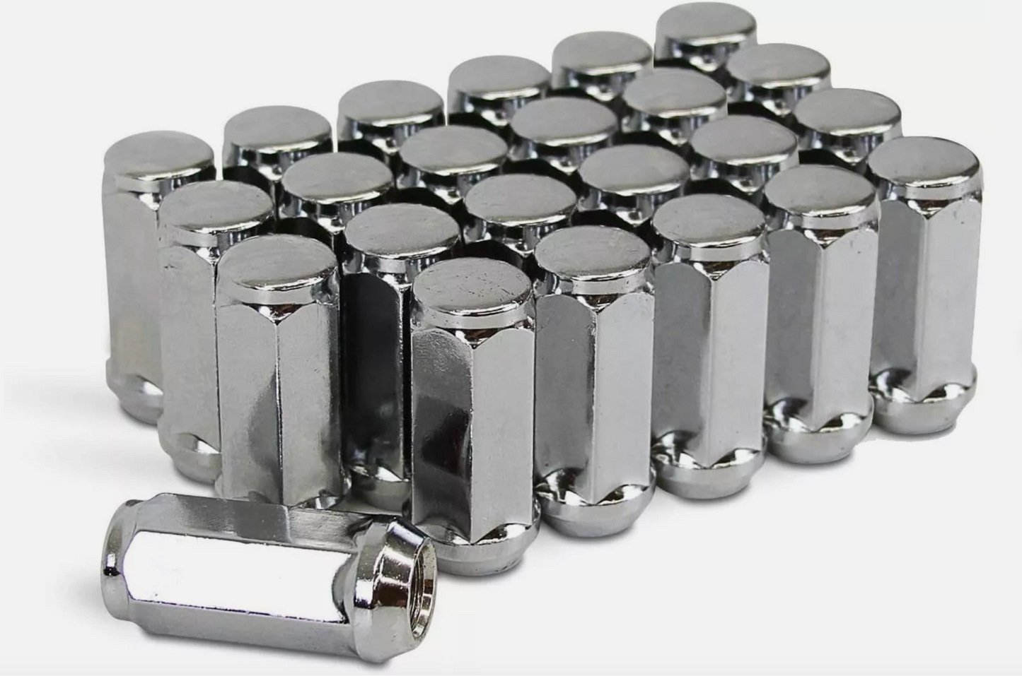 Tuerca de bellota Bulge 14x1,5 negra, parte superior plana hexagonal de 3/4", 1,75" de alto