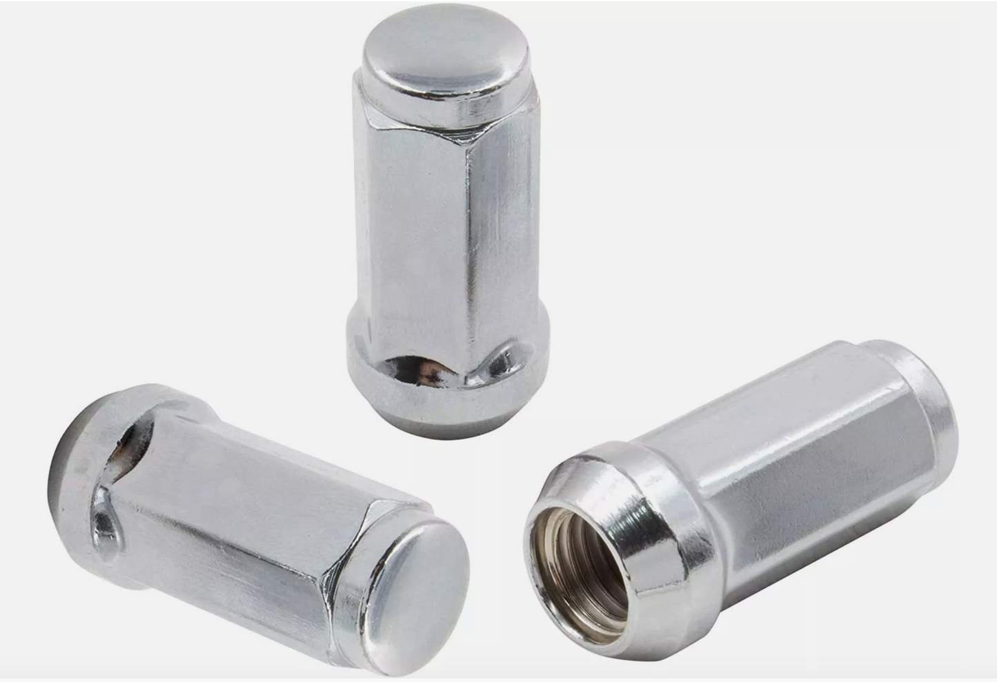 Tuerca de bellota Bulge 14x1,5 negra, parte superior plana hexagonal de 3/4", 1,75" de alto