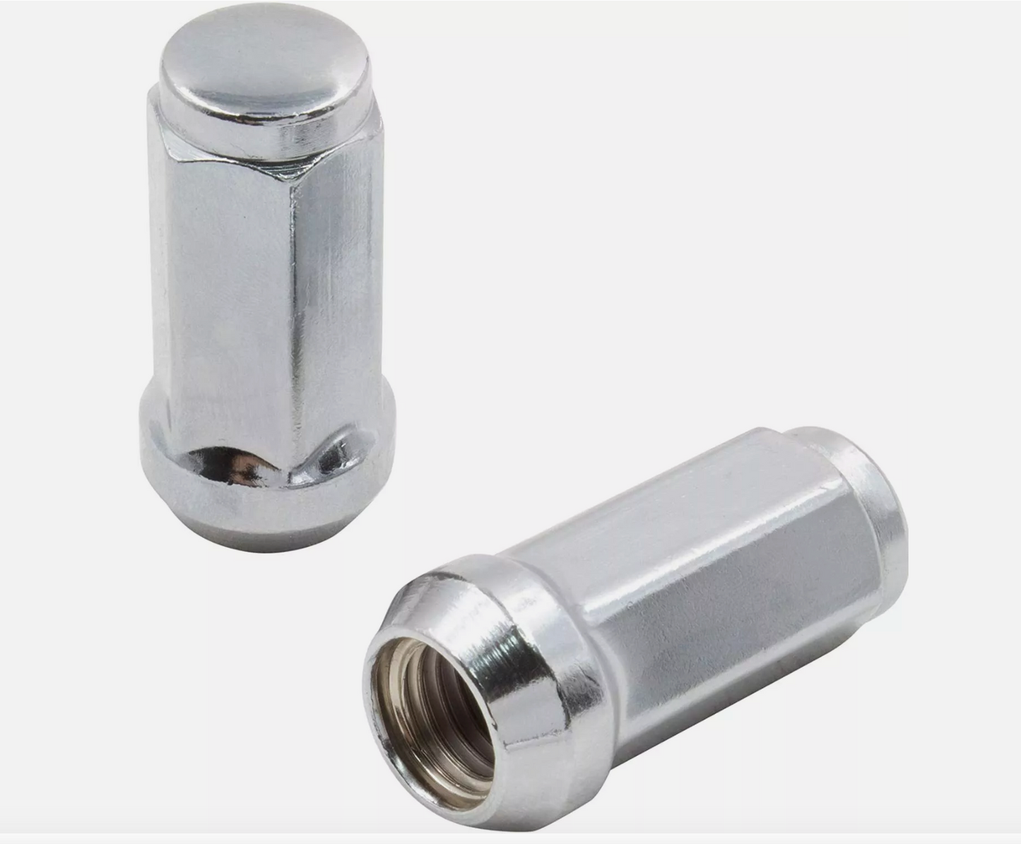 Tuerca de bellota Bulge 14x1,5 negra, parte superior plana hexagonal de 3/4", 1,75" de alto
