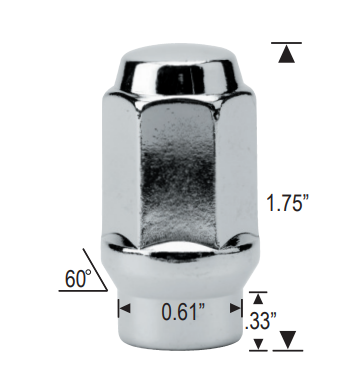 32-Pack Open End ET Bulge Acorn Lug Nuts – 14×1.5 Thread, Chrome – Fits Aftermarket Wheels