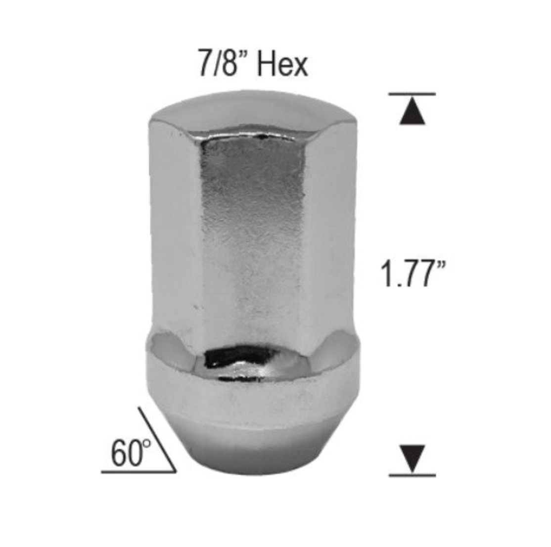 Écrous de roue 1/2-20 chromés de remplacement de style OE pour roues Jeep JL sur JK
