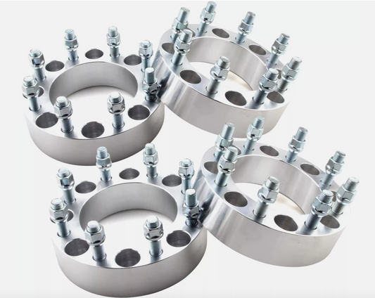 4 X 8X6.5 Wheel Spacers / Adapters 2" Inch Thick 1/2"X20 Fits Ford F-250 Dodge Pick Up Trucks 1946-1993 Dodge 3/4 ton, 1 ton, 2x4 and 4x4 W350