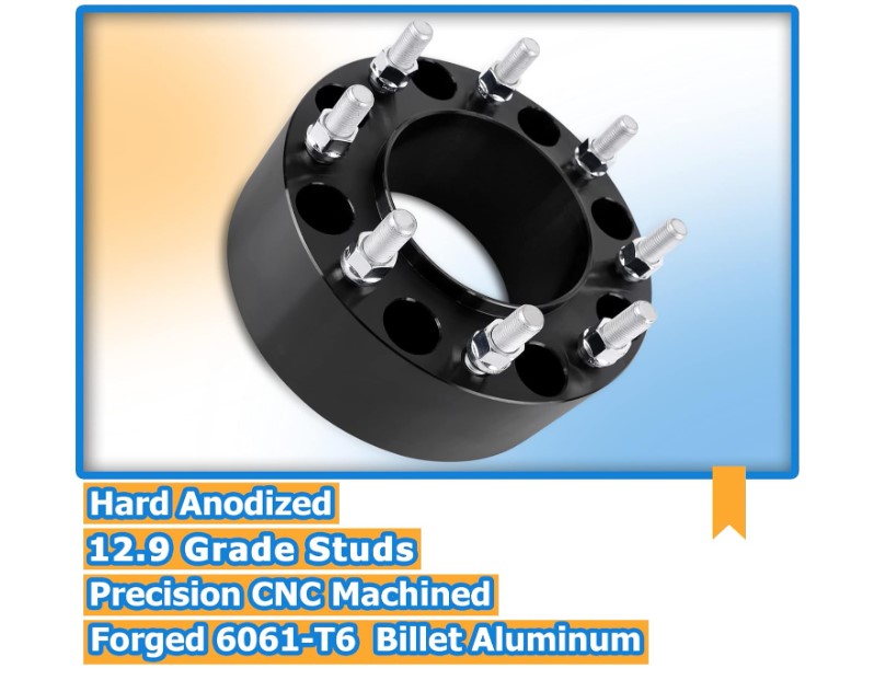 Entretoises de roue centrées sur moyeu 8X170 pour camions d'excursion Ford F-250 F-350 Superduty | Pour l'espacement des roues OEM