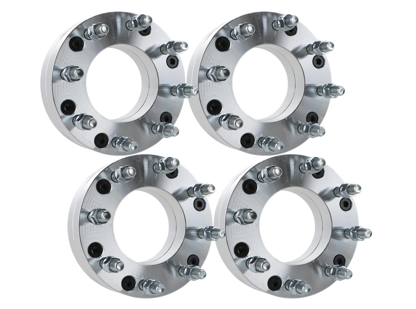 2 ADAPTADORES ESPACIADORES DE RUEDAS 5X5 A 8X6.5 | COLOQUE 8 RUEDAS DE LUG EN UN COCHE DE 5 LUG | 2" PULGADAS DE GROSOR 14X1.5