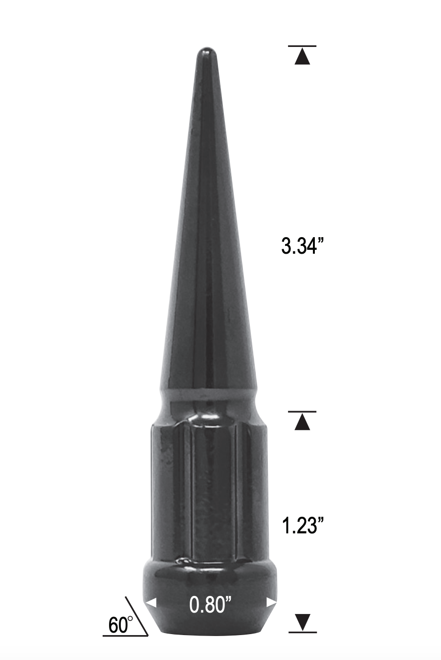 20 TUERCAS EXTENDIDAS CON PICO NEGRO 12x1.25 | PARA: INFINITI G35 G37 Q50 Q60 Q70