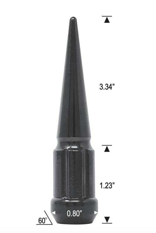 20 TUERCAS EXTENDIDAS CON PICO NEGRO 12x1.25 | PARA: INFINITI G35 G37 Q50 Q60 Q70