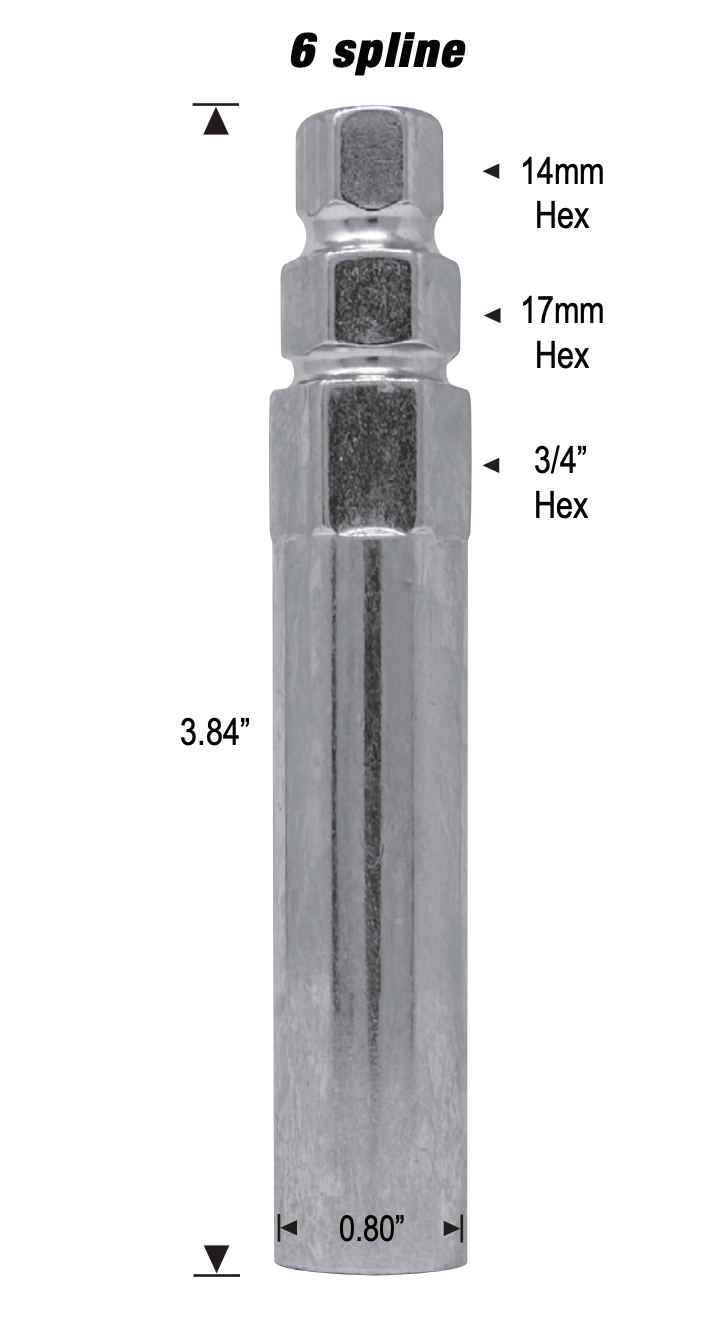 Spline Drive Spike Bulge Tuerca de bellota cromada 7/16-20 3,3" de largo