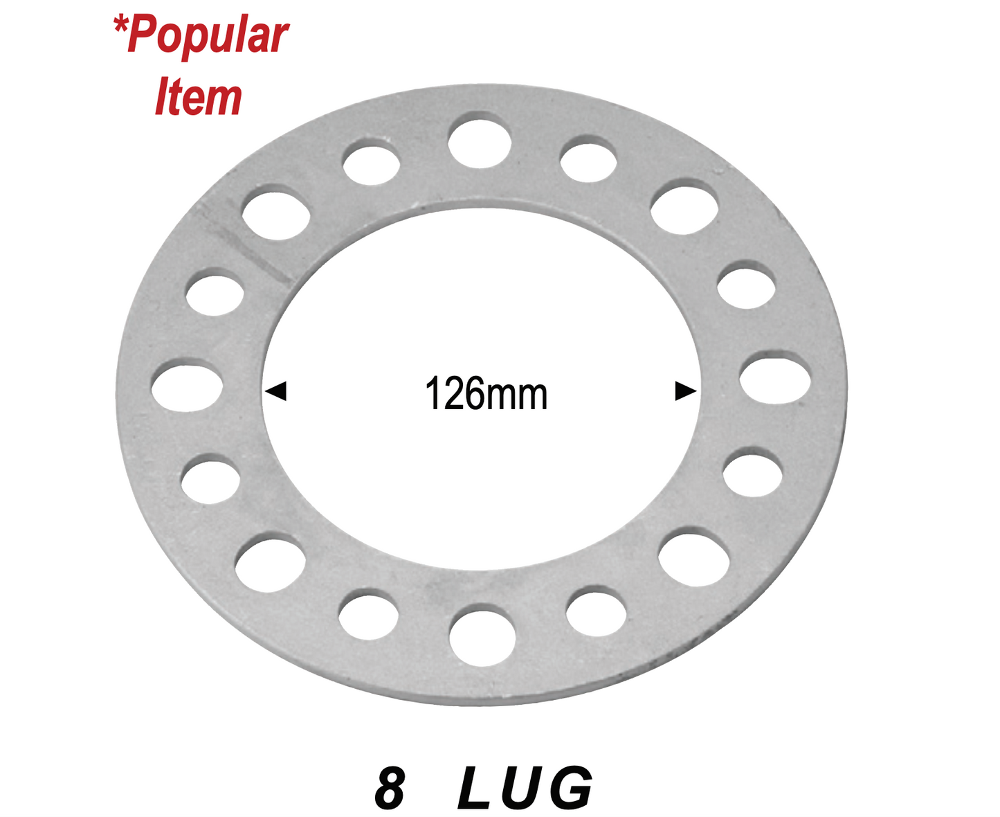 8 Lug 1/2 Inch Aluminum Wheel Spacers 8x6.5, 8x170, 8x180 For Chevy Silverado 2500 3500 Duramax GMC Sierra F-250 F-350 Super duty RAM 2500 3500
