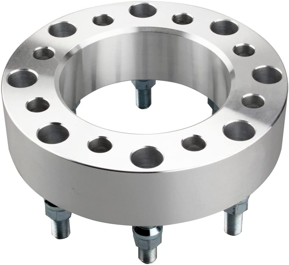 Adaptateurs de roue 8 x 180 à 8 x 6,5, entretoises de 5,1 cm d'épaisseur, goujons 14 x 1,5, 8 x 180 à 8 x 165,1, permettent les jantes de roues Chevy GMC plus anciennes sur les camions Chevy GMC 8 cosses les plus récents.